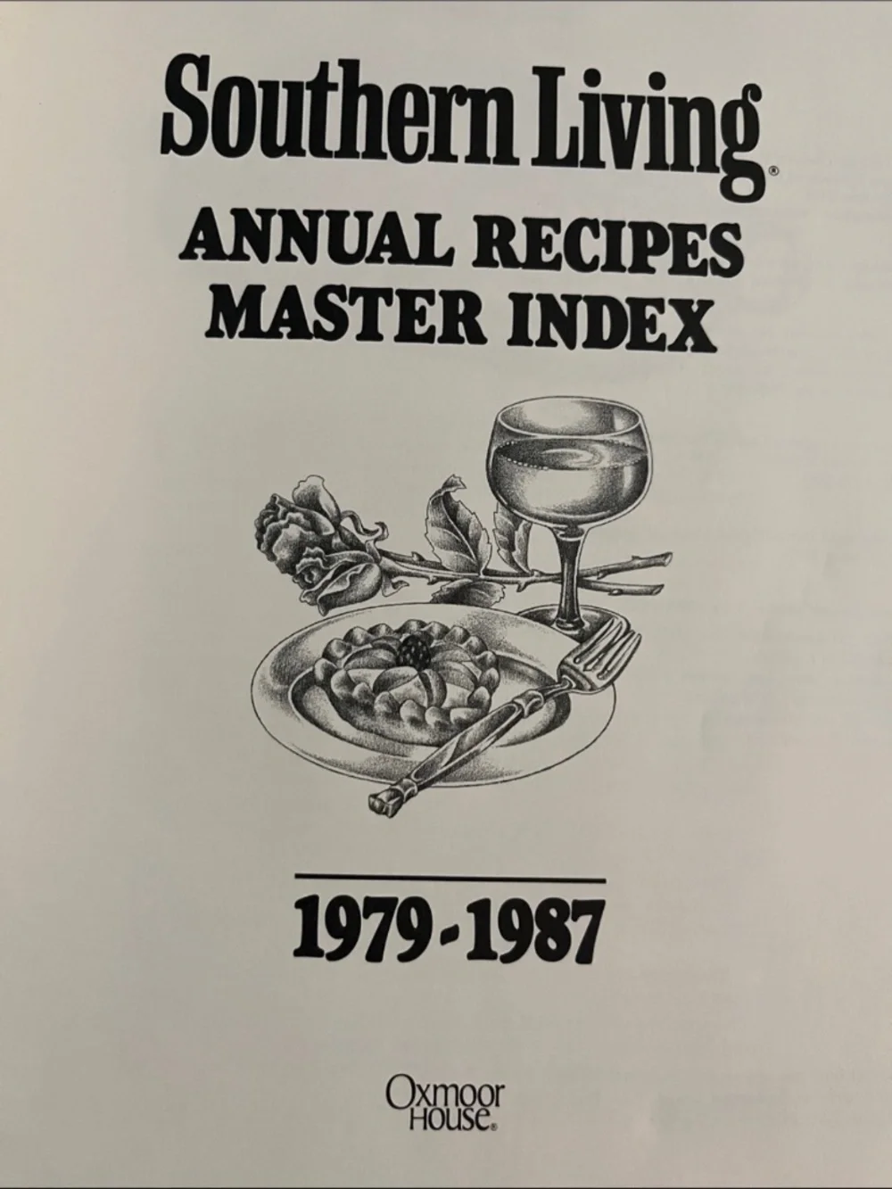 Southern Living Annual Recipes Master Index 1979-1987